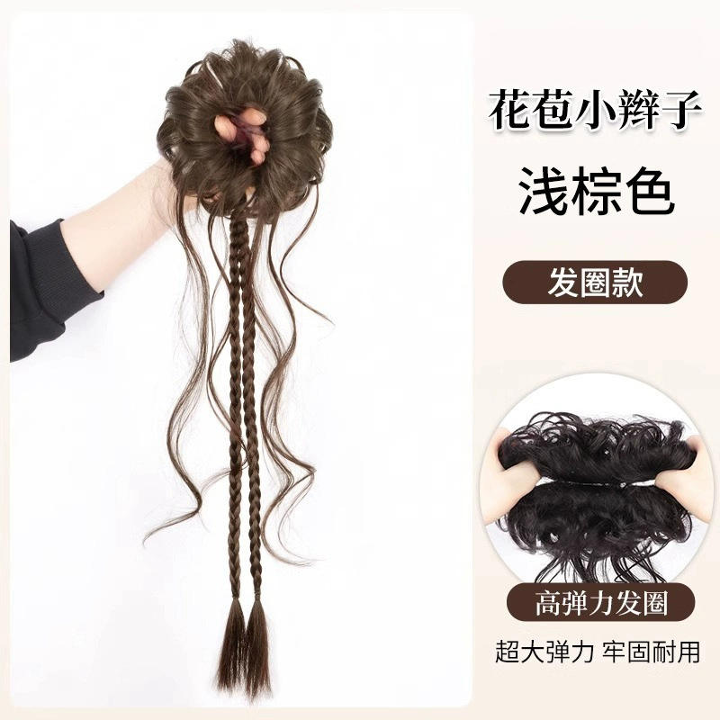 ยางรัดผมทรงมังกรมีชีวิตชีวา [สีน้ำตาลอ่อน]