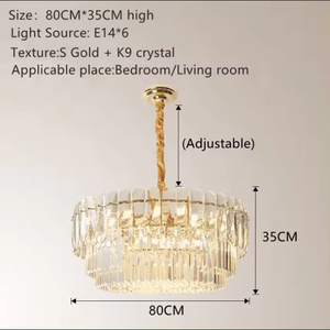 Candelabros decorativos para Hotel, iluminación para sala de estar, candelabro de cristal gris humo de lujo redondo - Product Image 5
