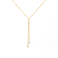Colliers en acier inoxydable plaqué or 18 carats, imitation perle, bijoux de luxe légers pour femmes, vente en gros