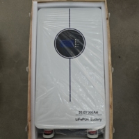 Batterie LiFePO4 Sliwan 25,6 V 300 Ah 7,68 kWh, batterie de stockage d'énergie portable avec roues pour alimentation de secours solaire, directement de l'usine