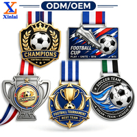 Médailles de football en métal personnalisées en gros, design 3D joueur, médaille de champion de football, souvenir sportif personnalisé, fabrication en usine