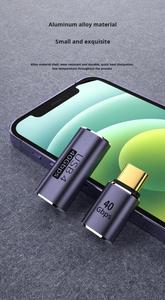 Adattatore USB C Maschio-Femmina ad Angolo Retto 90 Gradi, Trasferimento Dati 40Gbps, Video 8K, per Telefoni e Laptop - Product Image 3