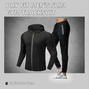 ชุดวอร์มผ้าซับเหงื่อสำหรับผู้ชายชุดเล่นยิมและวิ่งเข้ารูปแห้งพอดีตัว - Product Image 2