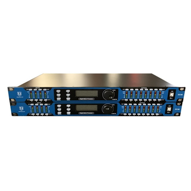 Hot Selling DC-48 Professional 4 in 8 Out Digital Audio Processor Amplifier Audio Sound System for Stage