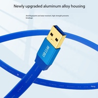 Câble d'extension USB 3.0 mâle-femelle, transfert de données haute vitesse, câble plat pour ordinateur, clé USB, souris, clavier, ordinateur portable
