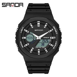 SANDA New Fashionable Cartoon Sports Waterproof Digital <b>Watch</b> with Luminous 3BAR Water Resistant Stop <b>Watch</b> and Dual Display - Product Image 5