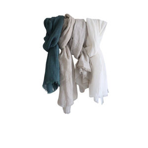 Elegante chal de bufanda tradicional de lino y algodón para trajes de noche e informales - Product Image 2