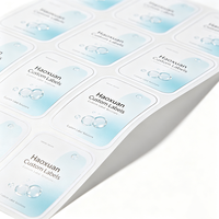 Étiquettes autocollantes transparentes en PET pour lavage des mains moussant Haoxuan OEM, imprimées à l'encre blanche avec vernis sélectif UV pour emballage de bouteilles