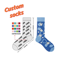 Chaussettes personnalisées faites brodées concevez votre propre motif coton équipage hommes chaussette personnalisée avec logo chaussettes personnalisées avec logo