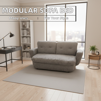 YY-35 #   Canapé modulaire Chesterfield carré simple deux places pour salon, en tissu compressé sous vide, pliable et convertible