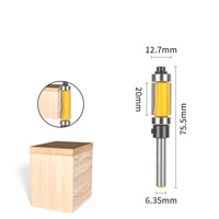 Fraise à rainurer à double roulement à billes 1/4 de pouce, en carbure de tungstène, pour le travail du bois, fraise à rainurer supérieure et inférieure