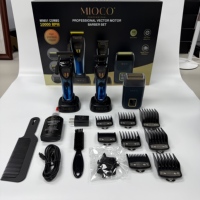 Ensemble de barbier professionnel M9651 M9653 M7051, kit de toilettage, tondeuse et coupe-bordures à moteur vectoriel 9000 tr/min, rasoir métallique à lame zéro 8000-9000 tr/min