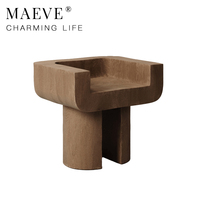 Table en bois de luxe moderne et chaise design individuelle pour salon, hôtel, chambre à coucher – Ensemble de meubles d'appoint luxueux et rembourrés