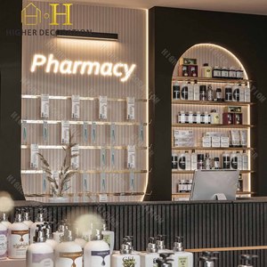 Estanterías de <span class=keywords><strong>Farmacia</strong></span> de Madera de Lujo, Diseño Clásico de Muebles de <span class=keywords><strong>Farmacia</strong></span>, Vitrina para <span class=keywords><strong>Farmacia</strong></span> Tradicional - Product Image 2