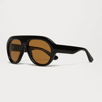 Lbashades Y0525 OEM Lunettes de soleil polarisées de haute qualité aux designs rétro, UV400, lunettes de soleil en acétate surdimensionnées de luxe, unisexe