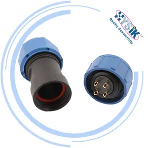 SP17 In-line Series IP68 Waterproof Aviation Cable Connector SP17 IP68 2/3/4/5/7/9 Pin Male Female Plug Socket 7-10mm