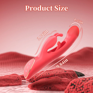 Vibrateur Lapin Nouveau Design en Silicone, Vibrateurs de Couple Mains Libres, Godemiché 7 Vibrations et 4 Modes de Battements pour Femmes - Meilleures Ventes - Product Image 6