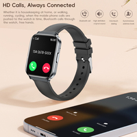 Montre connectée CD06 BSTY, bracelet en silicone carré, boussole, écran AMOLED, étanche, appels Bluetooth, moniteur de fréquence cardiaque, tracker de fitness, unisexe