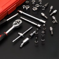 Outils à main, ensemble de réparation automobile de 46 pièces, coffret rigide, clés à cliquet combinées en acier inoxydable 304 et tournevis pour la réparation