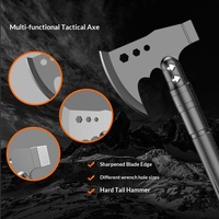 Ensemble de pelle, hache et marteau pour le camping, la survie et la voiture, en acier au manganèse pliable multifonctionnel, modèle Zhejiang