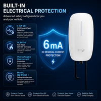 Chargeur de véhicule électrique certifié CE Type 2 7kW Plug and Play RFID, borne de recharge murale AC pour la maison