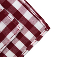 Mouchoirs de poche à carreaux rouges et blancs en coton pour hommes, style mode, le meilleur cadeau, vente en gros Chine