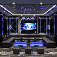 Meubles de salon pour chicha en gros, canapés de bar de nuit, canapés en forme de U, fauteuils et canapés en similicuir noir pour événements