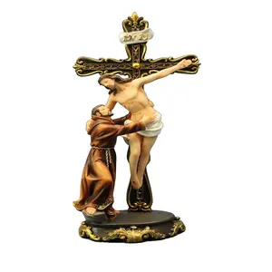 कस्टम मोल्ड बनाने राल शिल्प उपहार कस्टम यीशु क्रूस धार्मिक सजावटी मूर्ति धार्मिक सजावटी उपहार मूर्तिकला