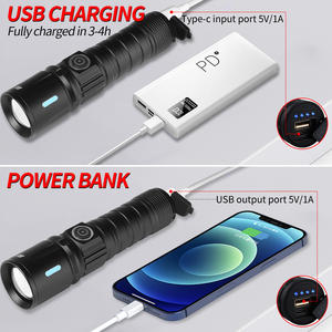 مصباح يدوي LED قابل لإعادة الشحن فائق السطوع، مصابيح صغيرة قابلة للتكبير والتصغير مع 3 أوضاع، مقاوم للماء IP65 للمنزل والتخييم والأنشطة الخارجية - Product Image 5