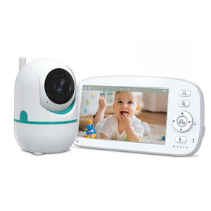 Caméra de surveillance pour bébé 2,4 GHz avec écran 5 pouces, vision nocturne 720P, rotation panoramique/inclinaison, communication bidirectionnelle, longue autonomie de la batterie, étanche IP66, détection de mouvement - Product Image 1