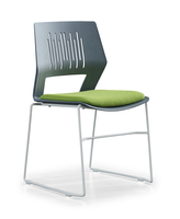 Chaise de conférence pliable empilable en métal de style moderne et ergonomique pour l'école, l'église, l'hôpital