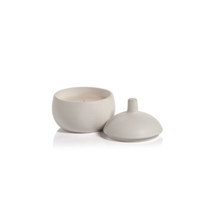 Décoration d'intérieur minimaliste nordique de luxe, pots à bougies en céramique blanc mat en forme de <span class=keywords><strong>citrouille</strong></span> uniques avec couvercles - Product Image 5