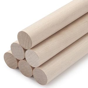 Bâtons ronds en bois de 30 mm, chevilles en bois massif pour travaux manuels et projets artisanaux - Product Image 3