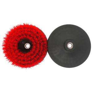 Cepillo Eléctrico Rojo de 6 Pulgadas (150 mm) para Limpieza de Muebles de Madera, Cepillo de Limpieza para Taladro Plano - Product Image 1