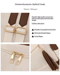 Sac à dos pour femmes, nouvelle mode, avec fermeture à glissière, étanche, antivol, décontracté, pour les déplacements, les voyages, l'école - Product Image 5