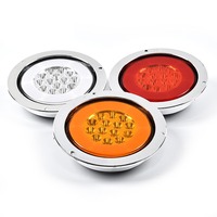 Fournisseur d'usine 2 pouces 2 pièces 7 LEDs LED feu arrière rond pour feux arrière de camion semi-remorque arrêt de frein feu de recul