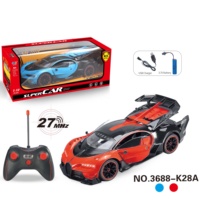 Voiture télécommandée 4DRC 1:12, modèle de simulation avec portes ouvrantes, 5 canaux, drift haute vitesse, véhicule sport électrique, jouet RC 27 MHz