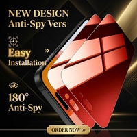 Nouveau produit lancé, protection d'écran en verre trempé anti-espion 9H avec kit d'installation facile pour 18 17 16 Pro Max