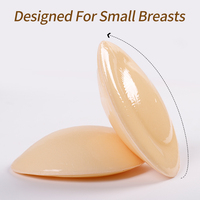 Inserts adhésifs double face sans interstice, coussinets de soutien-gorge en silicone réutilisables pour femmes
