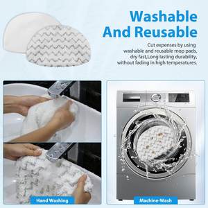 1940 vadrouille à vapeur 1806 1544 1440 2075A 2685A série lavable réutilisable en microfibre tampon à récurer remplacement vadrouille à vapeur - Product Image 3