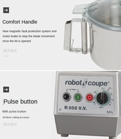 Franse Robot Coupe R502 V.V. Commerciële keukenapparatuur, voedselverwerkingsmixer, groente- en fruitverwerkingsmachine voor snijden