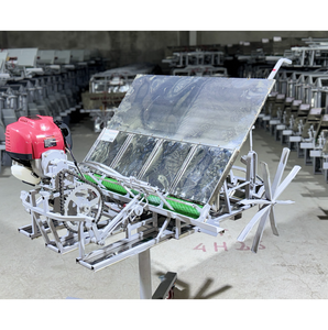 Agricultural 4 <b>Rows</b> 20 cm Rice Transplanter <b>Machine</b> Gasoline Powered Paddy Seeder and Planting Equipment Durable - Product Image 1
