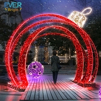 Éclairage d'arche de rue LED PVC IP65 étanche multicolore à lumière constante/clignotante pour Halloween, Noël et le Nouvel An en extérieur