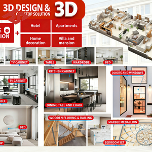 홈 인테리어 디자인 서비스 인테리어 디자인 서비스 3D 렌더링 인테리어 디자인 제품 3D 인테리어 디자인 서비스 - Product Image 6