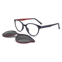 Monture de lunettes de soleil à clipser Ultem, légère, motif dessin animé, deux looks, design plein cadre pour un usage quotidien