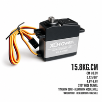 Moteur servo 16 kg XQ-POWER XQ-S4016D à couple élevé, sans noyau, étanche, engrenage en titane, 210 degrés, pour bateau RC, robot, OEM, ODM