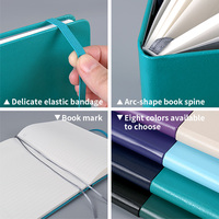 Cahier en cuir à couverture rigide B5 de 96 feuilles avec carnet personnalisé en cuir PU à bande élastique