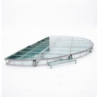 Plateforme de scène portable en verre trempé, système de scène modulaire en aluminium pour mariage, concert, exposition