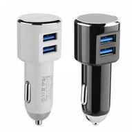 Pengisi Daya Mobil Listrik Logo Kustom Pengisian Cepat USB QC 10W Multi-Port Tahan Api OVP ABS Adaptor Kamera Ponsel