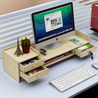Support de bureau personnalisé pour écran d'ordinateur, étagère de rangement, organiseur de clavier, boîte de rangement de bureau, fournitures de bureau